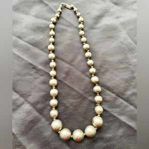 Vintage Dauplaise Silver Bead Necklace